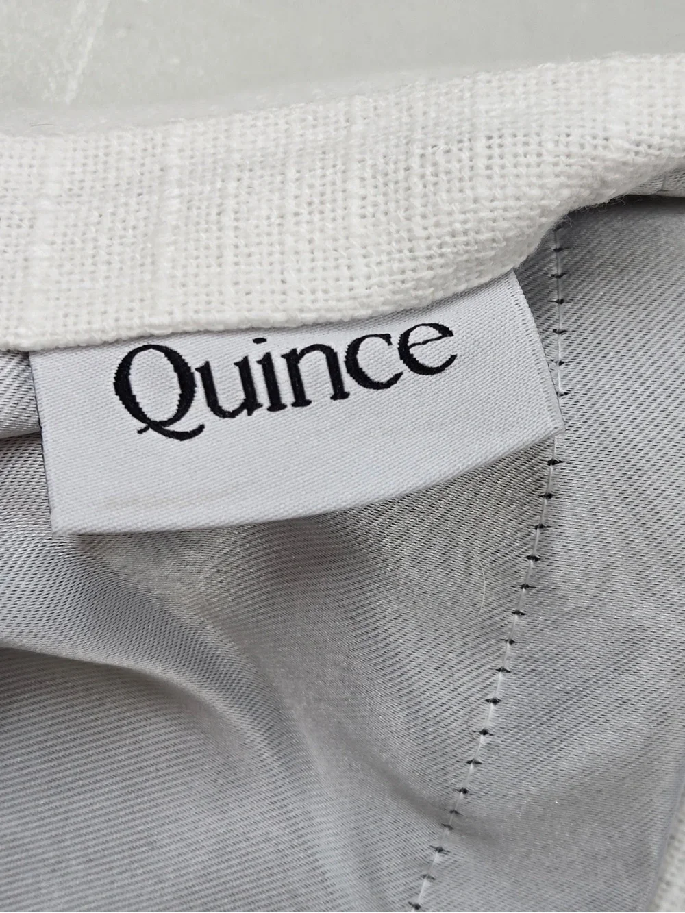 QUINCE Set Of 2 48x84 Cotton Slub Blackout Curtains White 0951